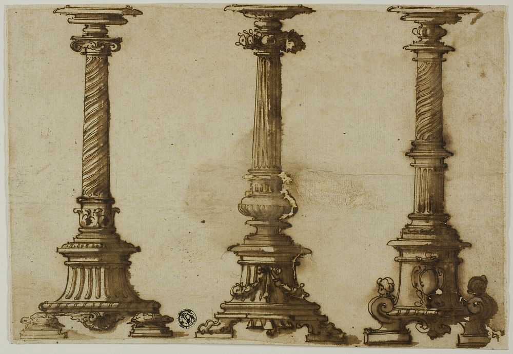 Three Candelabra by Giovanni Battista Montano