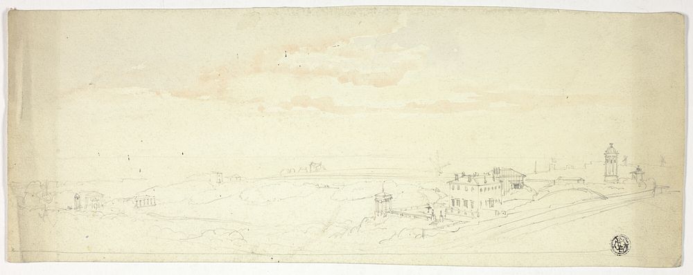 Panoramic View of Seaside Town by John Skinner Prout