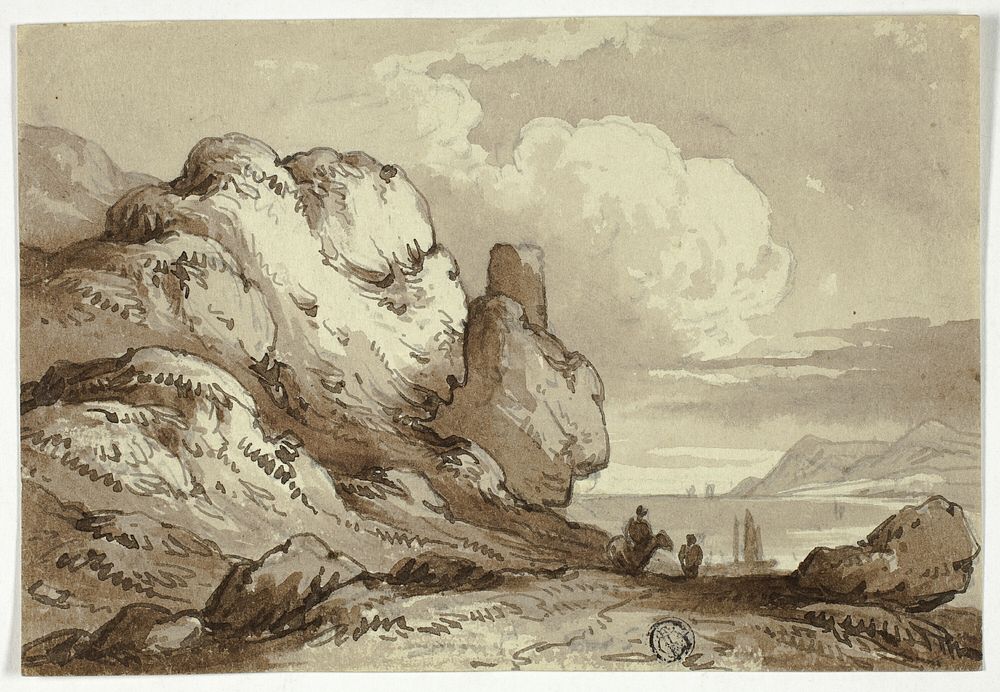 View of Lake with Cliffs in Foreground by James "Drunken" Robertson