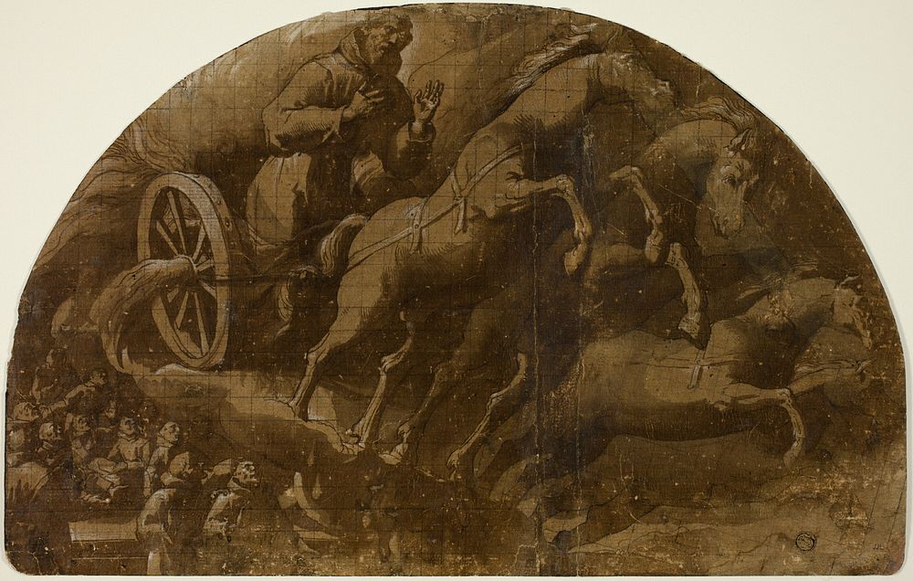 Study for the Vision of Saint Francis of Assisi Taken to Heaven in a Fiery Chariot by Jacopo Ligozzi