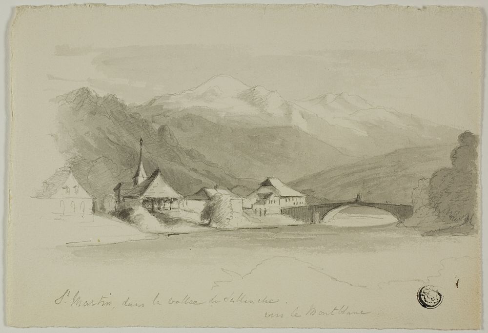 Saint Martin, in the Sallenche Valley, Looking Towards Mont Blanc by Unknown artist