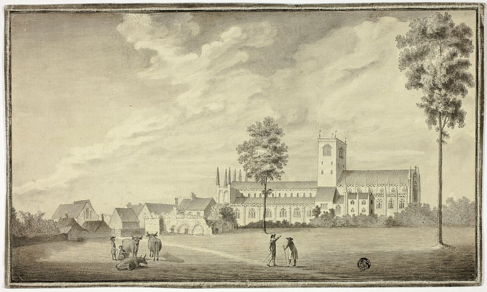 Old Abbey Church by Follower of Samuel Hieronymus Grimm