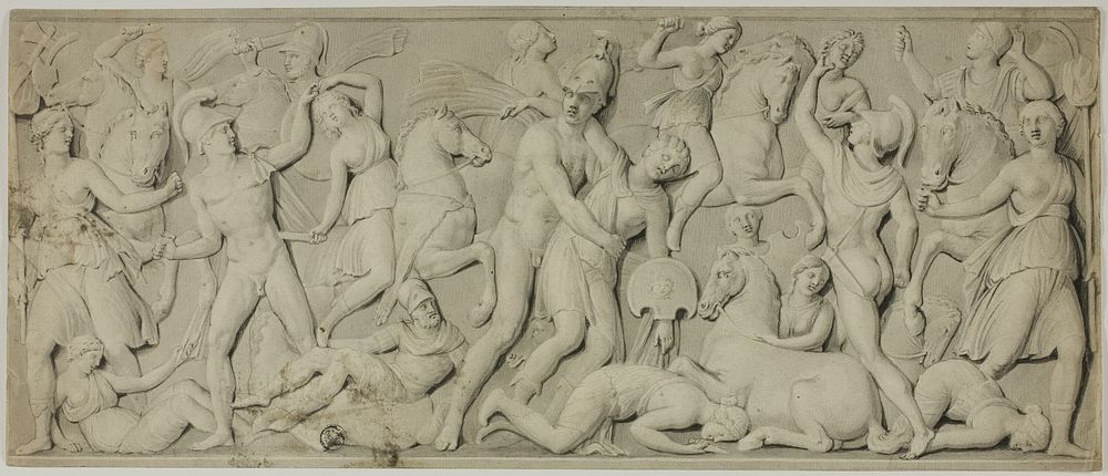 Frieze with Battle of the Amazons by Unknown artist