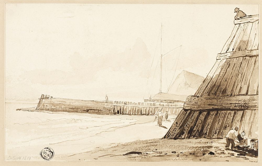 Stockade along Shore by Unknown