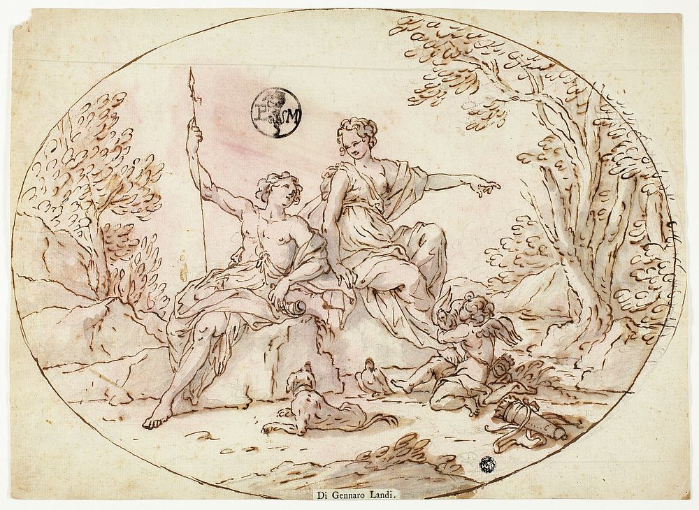 Venus and Adonis by Gennaro Landi