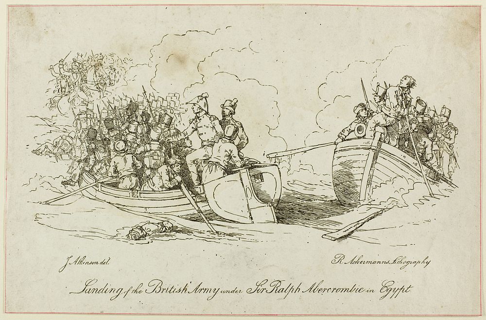Landing of British Army under Abercrombie by John Augustus Atkinson