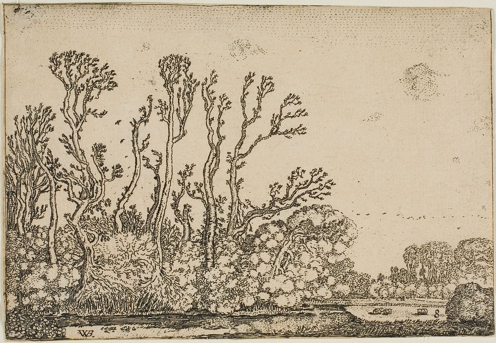 Landscape with Trees, Pond and Sheep by Willem Buytewech