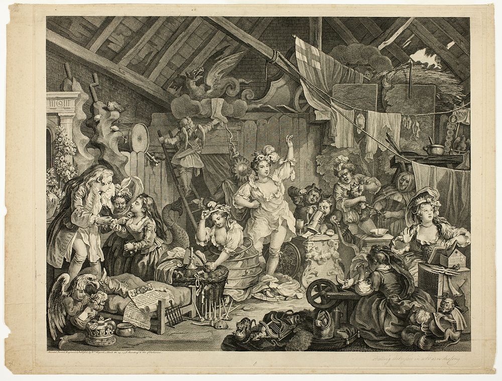 Strolling Actresses Dressing in a Barn by William Hogarth