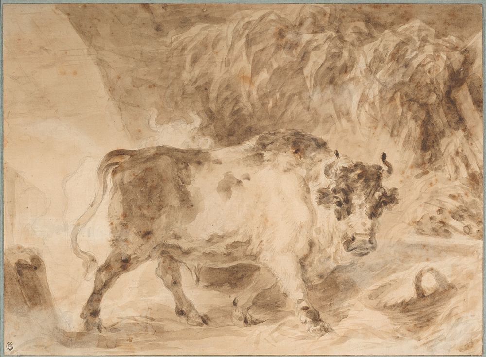 Bull of the Roman Campagna by Jean Honoré Fragonard