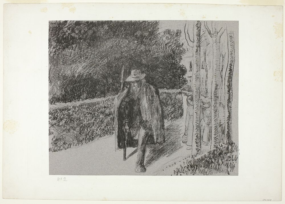 Beggar with Crutch by Camille Pissarro
