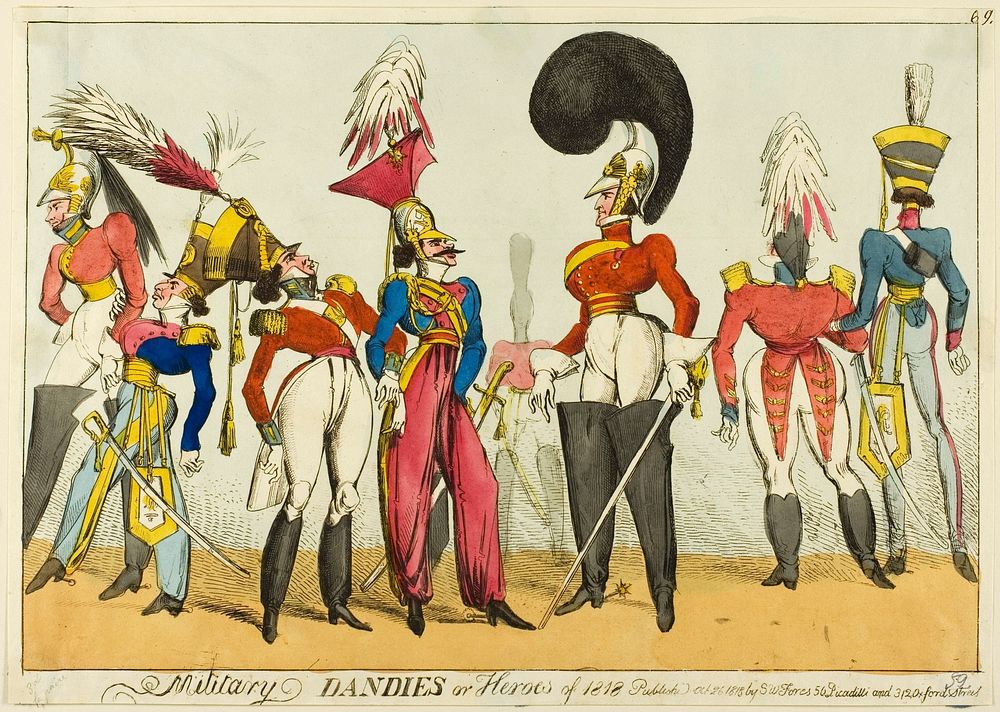 Military Dandies or Heroes of 1818 by William Heath