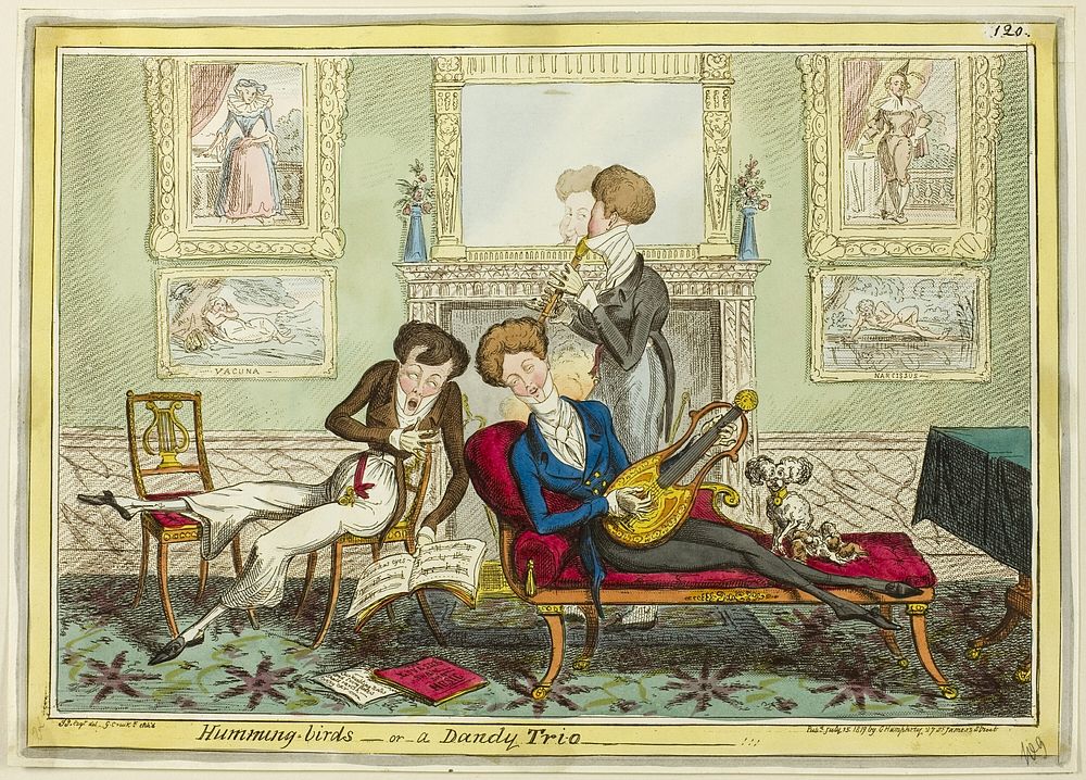 Humming Birds, or A Dandy Trio by George Cruikshank