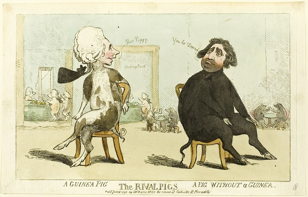 The Rival Pigs by Isaac Cruikshank