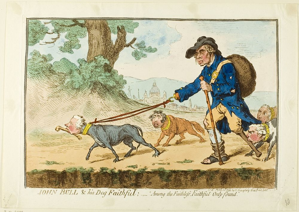 John Bull and His Dog Faithful by James Gillray
