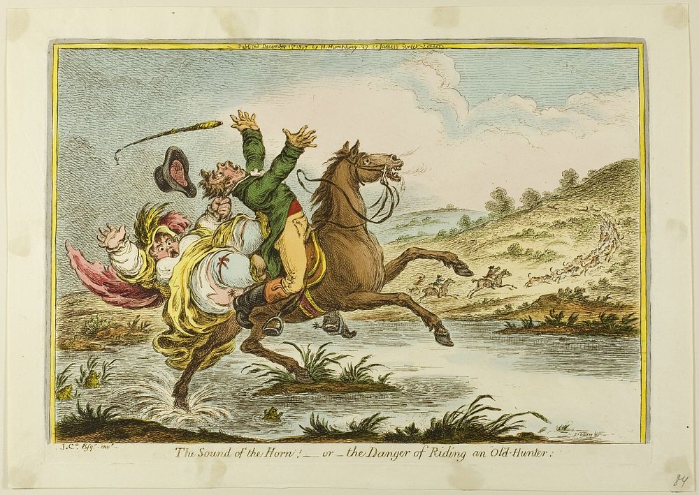 The Sound of the Horn by James Gillray