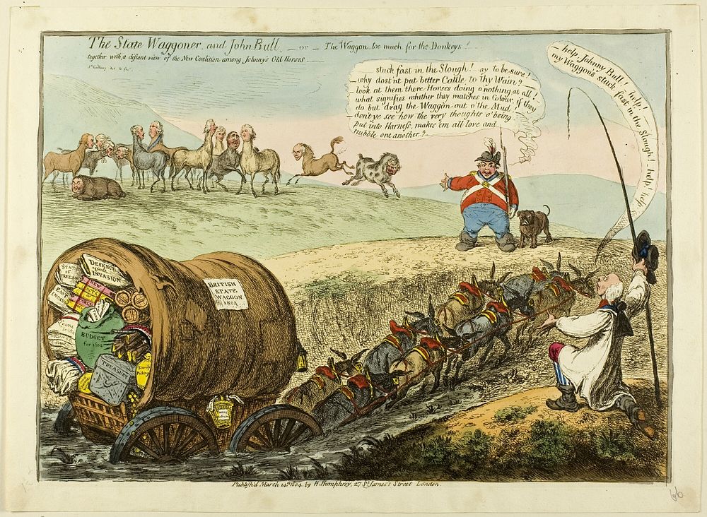 The State Waggoner and John Bull by James Gillray