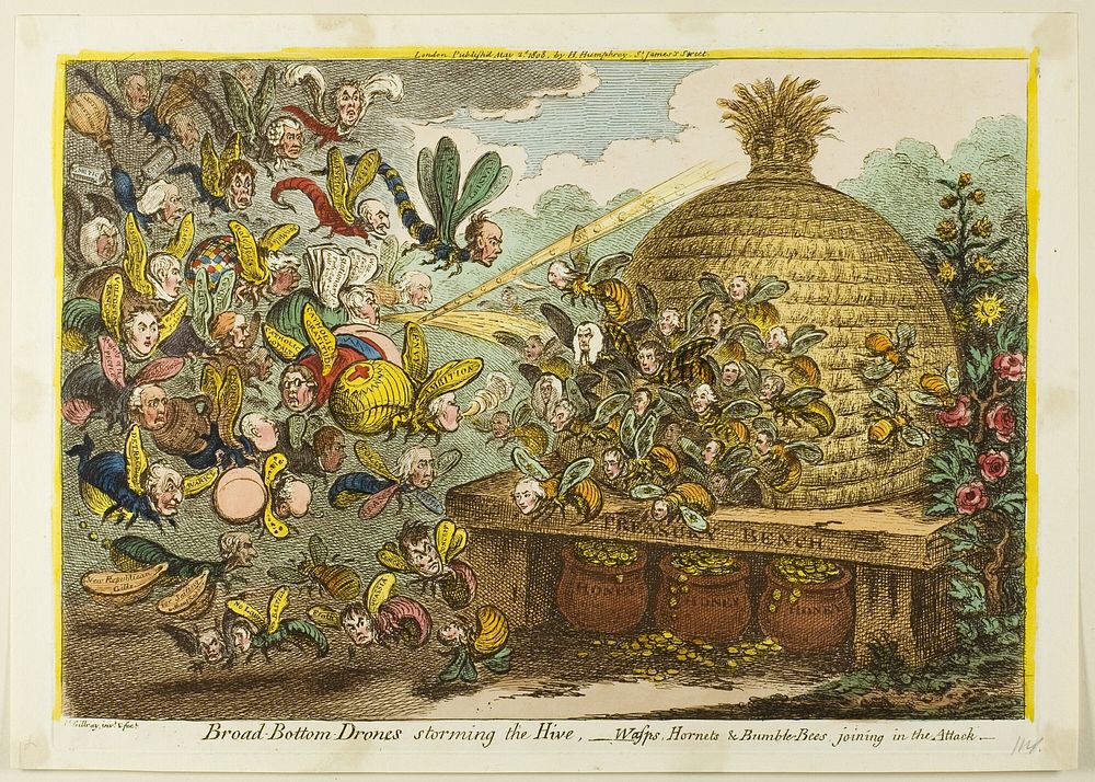 Broad Bottom Drones Storming the Hive by James Gillray
