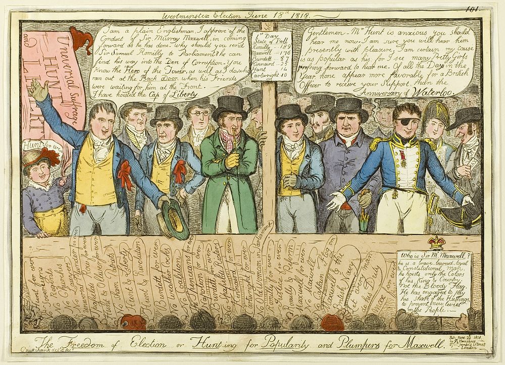 The Freedom of Election by Isaac Robert Cruikshank