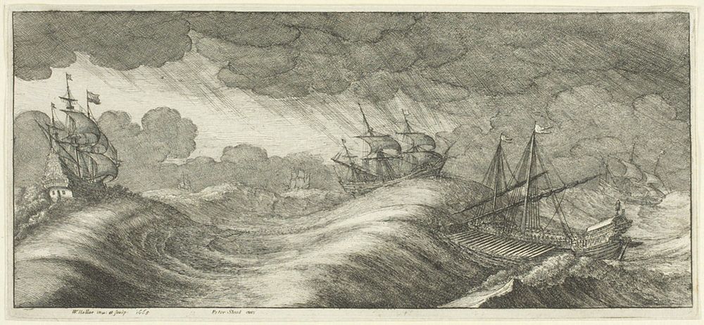 Galley by Wenceslaus Hollar