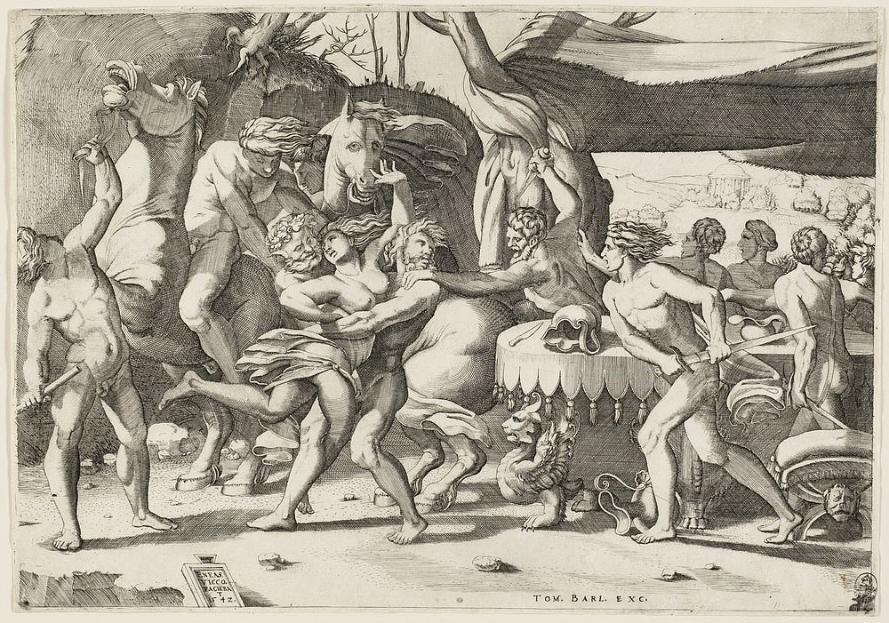 Combat of the Lapiths and Centaurs by Enea Vico