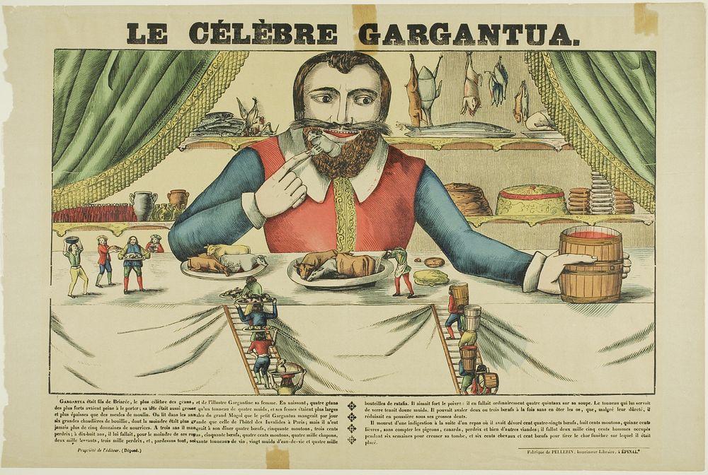 The Famous Gargantua by Jean-Charles Pellerin (Printer)