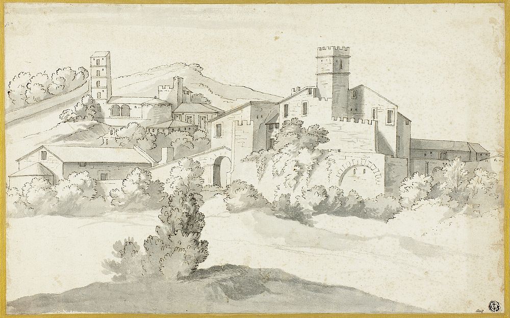 Landscape with an Old Castle by Michel Ange Houasse