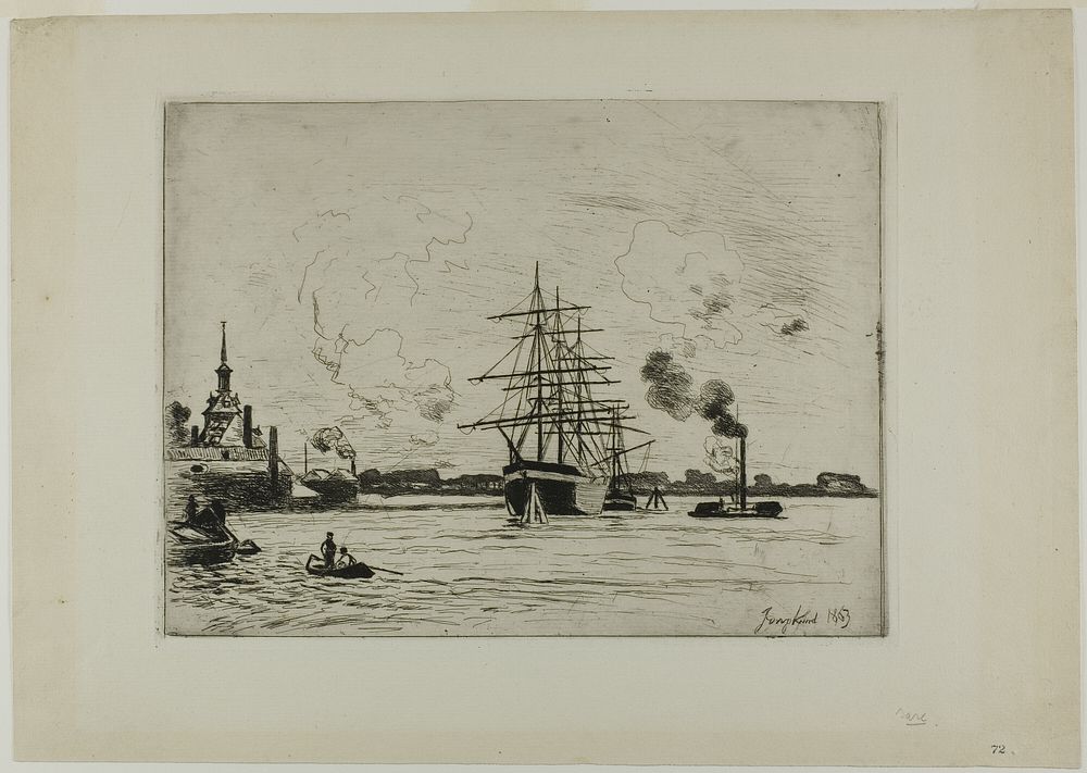 The Old Port of Rotterdam by Johan Barthold Jongkind