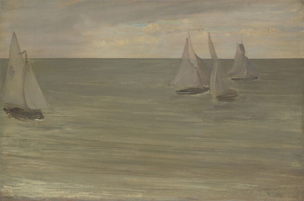 Trouville (Grey and Green, the Silver Sea) by James McNeill Whistler