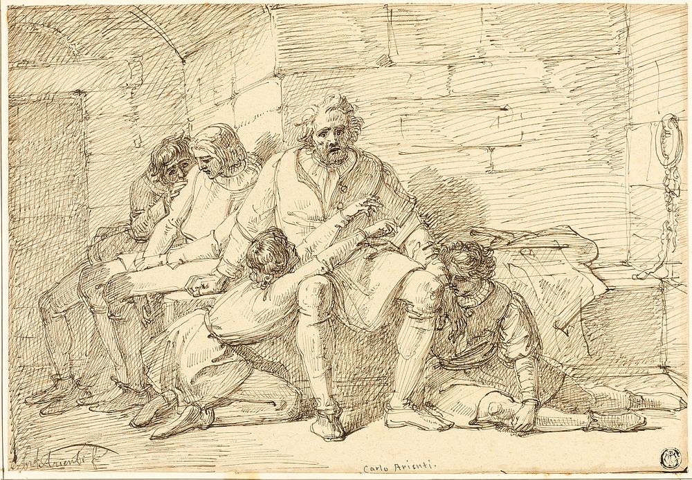 Ugolino and His Sons in Prison by Carlo Arienti