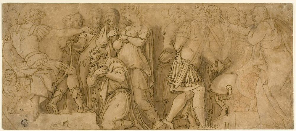 Family of Darius before Alexander; Prisoners before a Senator by Polidoro da Caravaggio