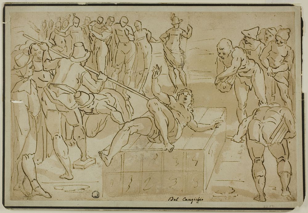 Martyrdom of Saint Lawrence by School of Luca Cambiaso