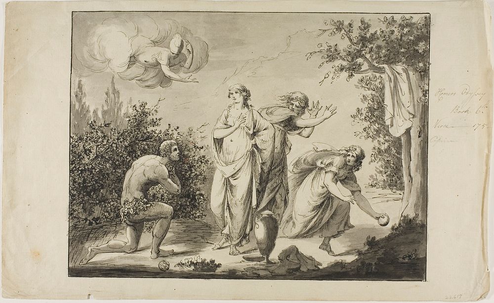 Ulysses and Nausicaa by Giovanni Battista Cipriani