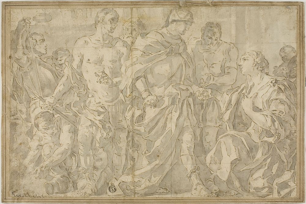 Abigail before David by Circle of Francesco Solimena