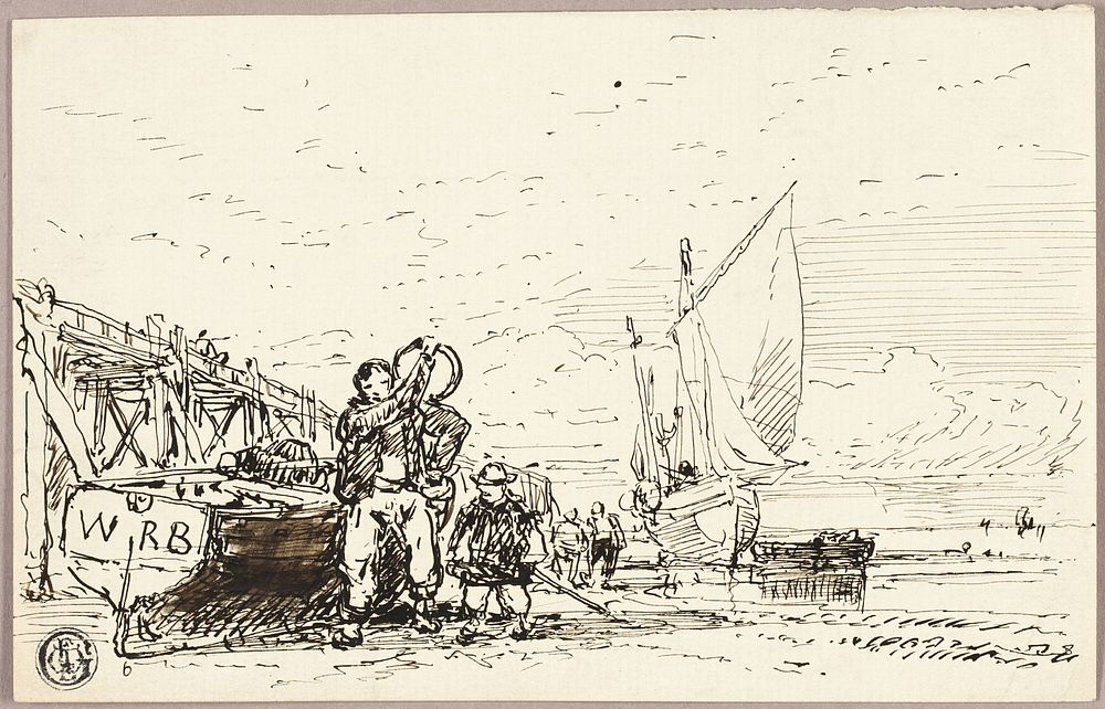 Harbor Scene by William Roxby Beverley