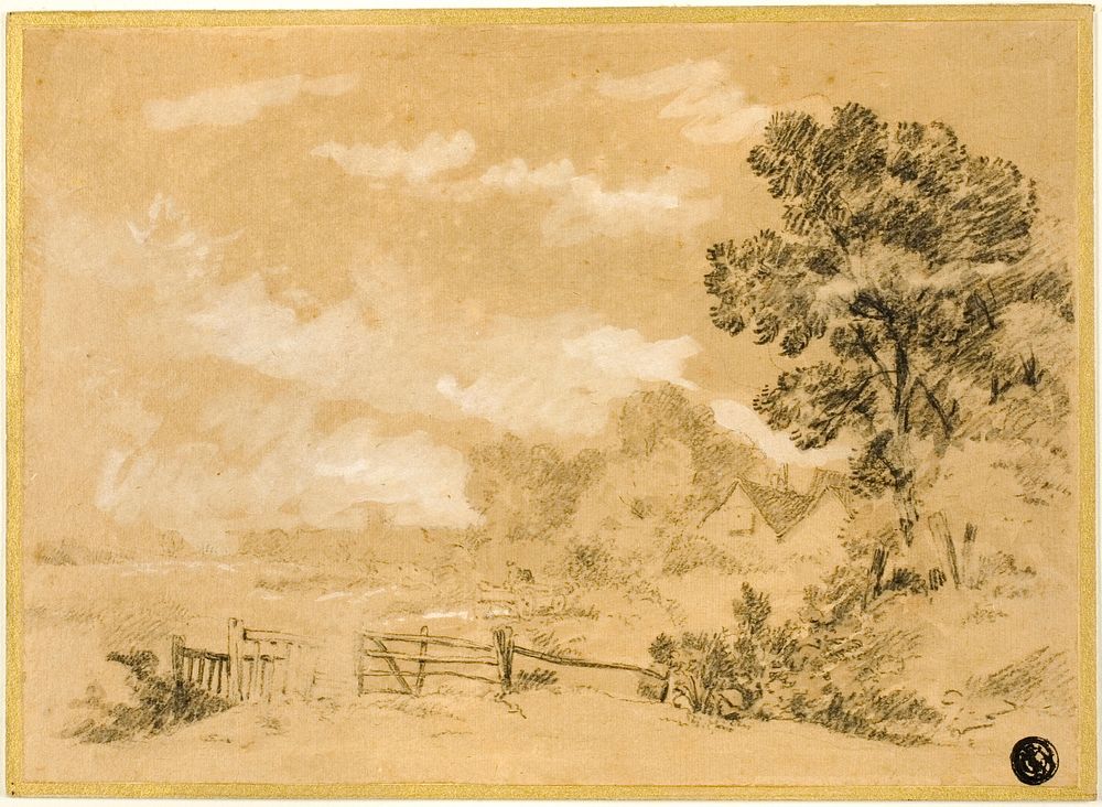 Landscape with Stile by Augustus Wall Callcott