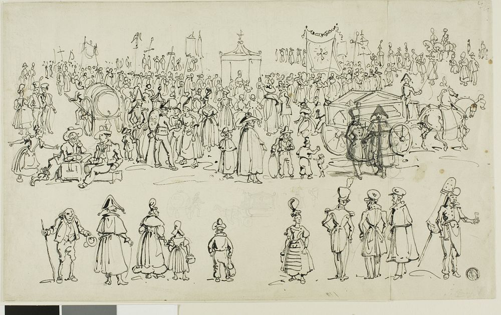Religious Festival in Northern France, possibly Normandy by John Coney