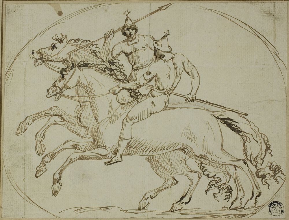 Two Mounted Warriors by John Deare
