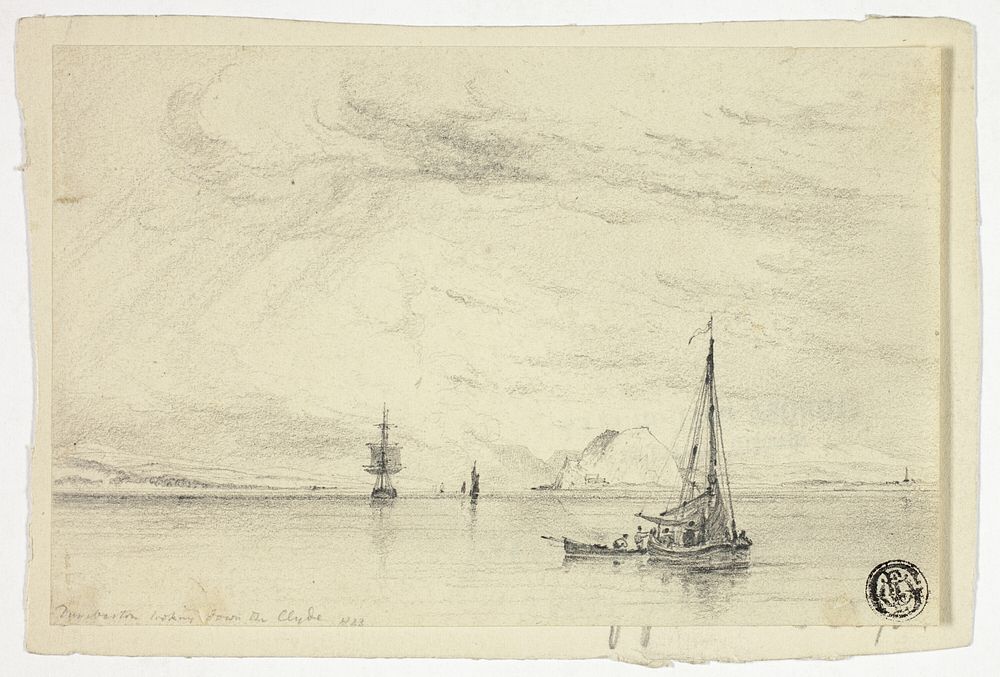 Dunbarton Looking from the Clyde by Anthony Vandyke Copley Fielding