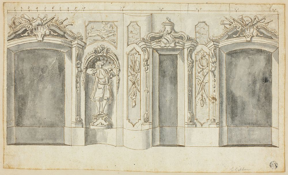 Wall with Hunting Designs by Grinling Gibbons