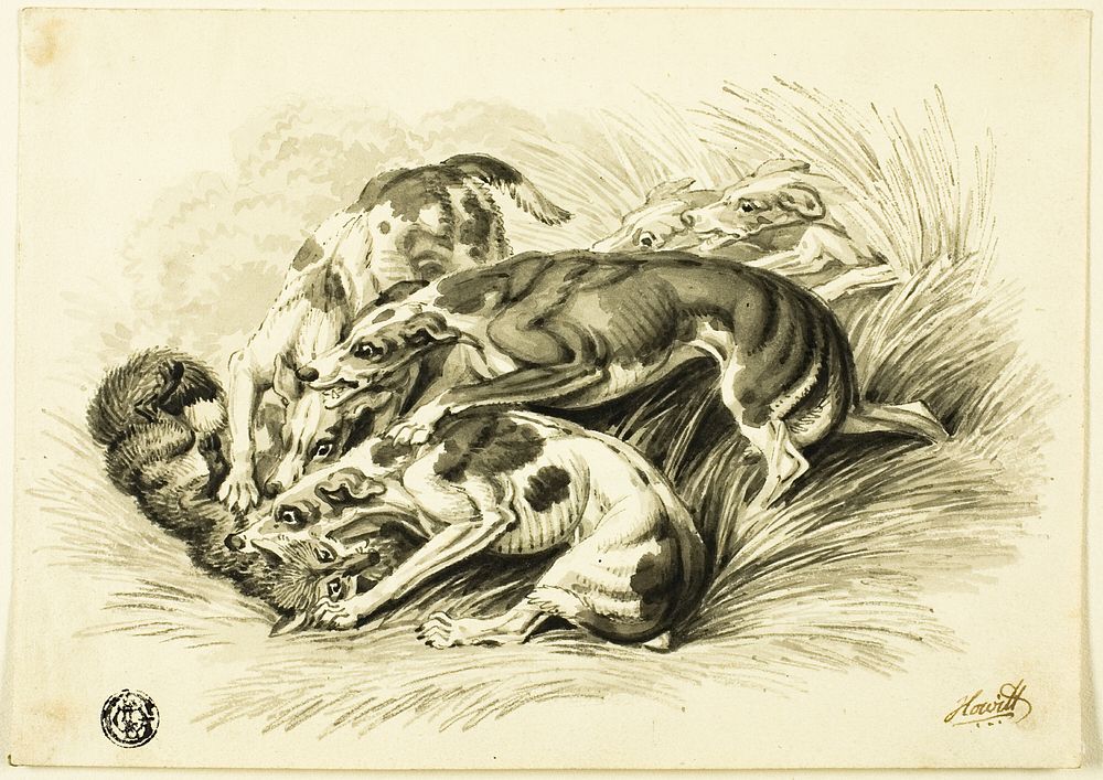 Hounds with Fox by Guillaume Coustou, I