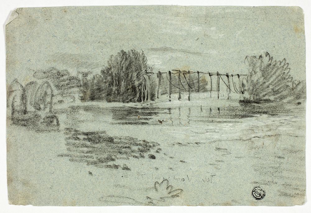 Stream and Trestle Bridge by William Turner