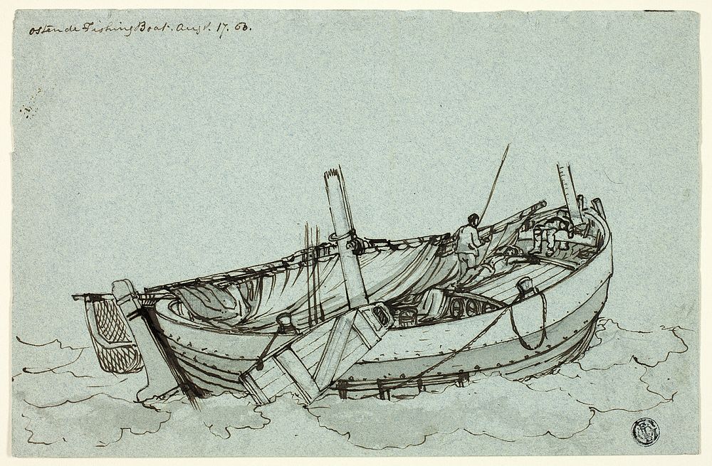 Ostende Fishing Boat by Clarkson Stanfield