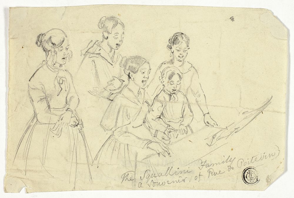 The Squallini Family: A Souvenir of Rue de Poitevin by William Parrott