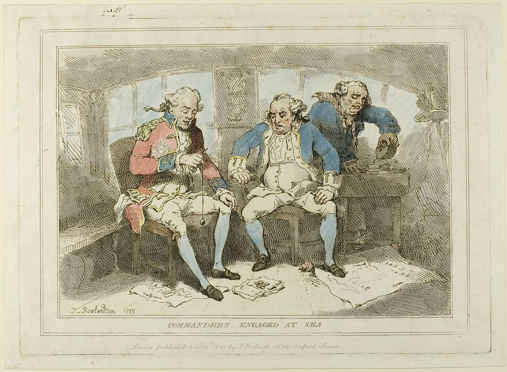 Commanders Engaged at Sea by Thomas Rowlandson