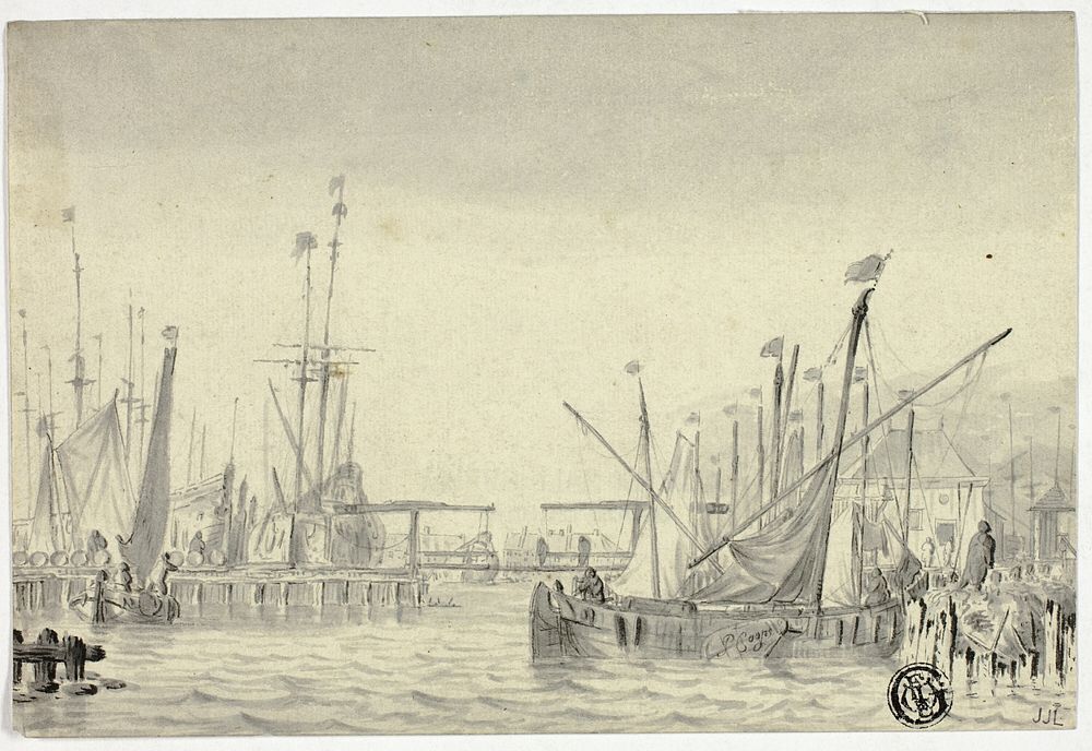Ships in Harbor by Pieter Coopse