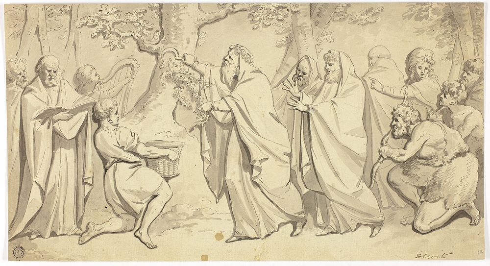 Druids Cutting Mistletoe by Jacob de Wit