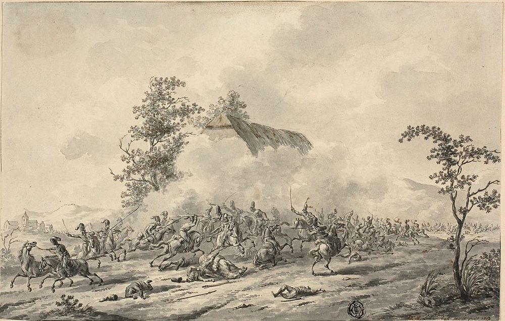 Cavalry Battle by Jan Antony Langendijk
