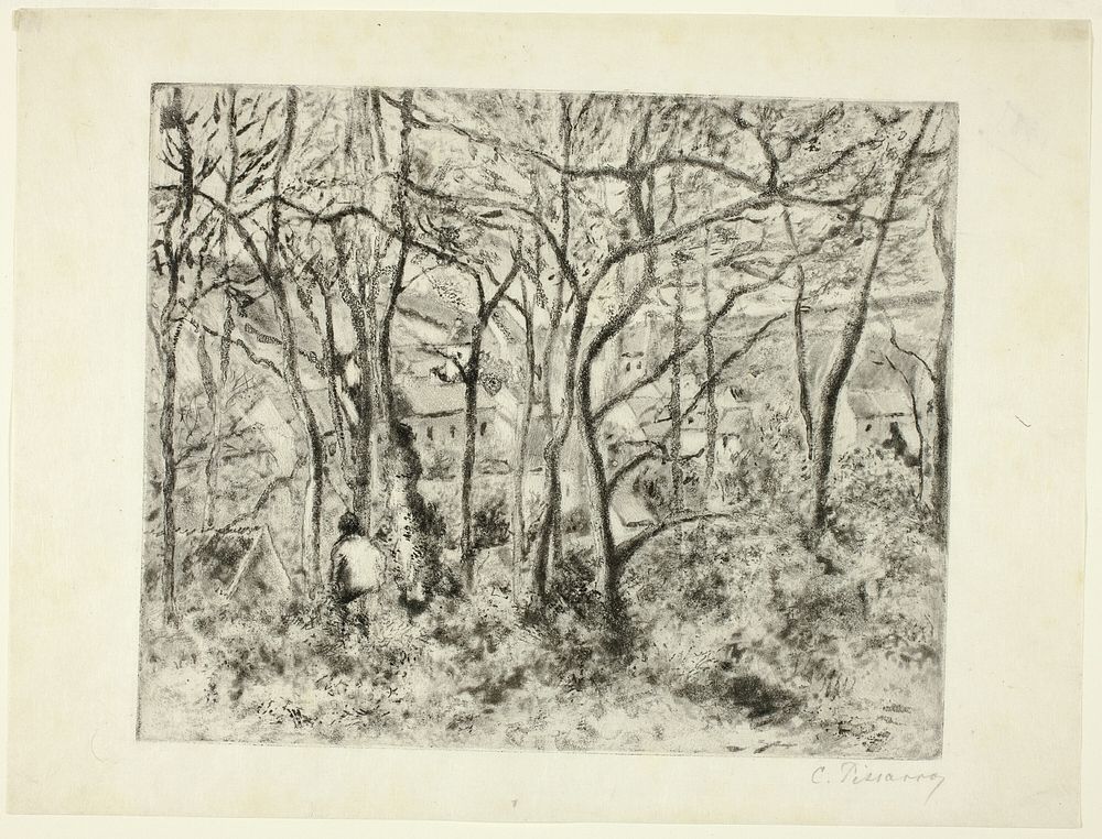 Woodlands at the Hermitage by Camille Pissarro