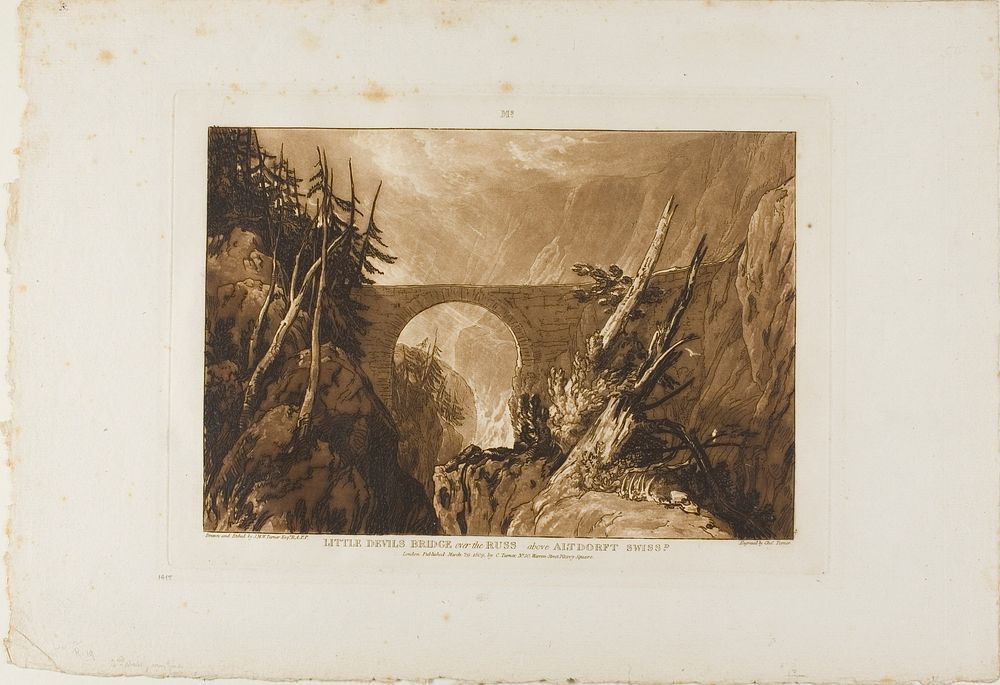 Little Devil's Bridge, plate 19 from Liber Studiorum by Joseph Mallord William Turner