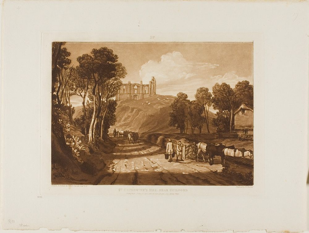 St. Catherine's Hill Near Guilford, plate 33 from Liber Studiorum by Joseph Mallord William Turner